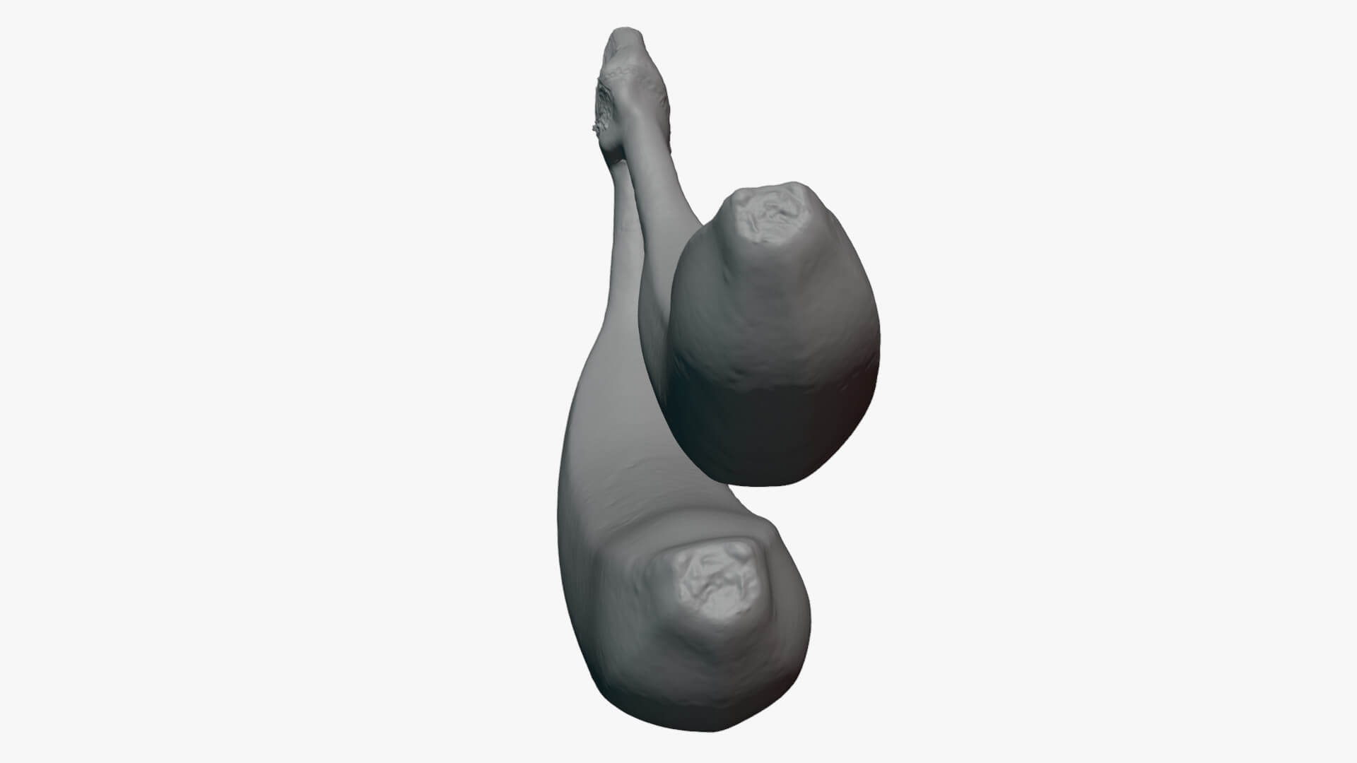 Two Fresh Yellow Bananas - For 3D Print 3D Model