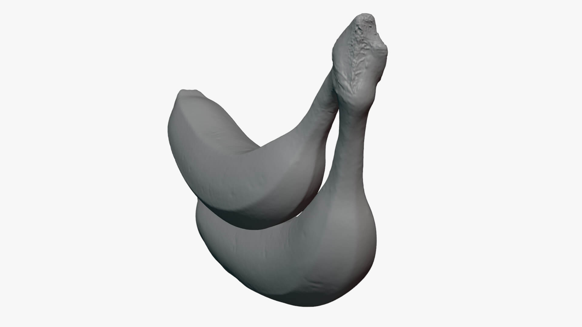 Two Fresh Yellow Bananas - For 3D Print 3D Model