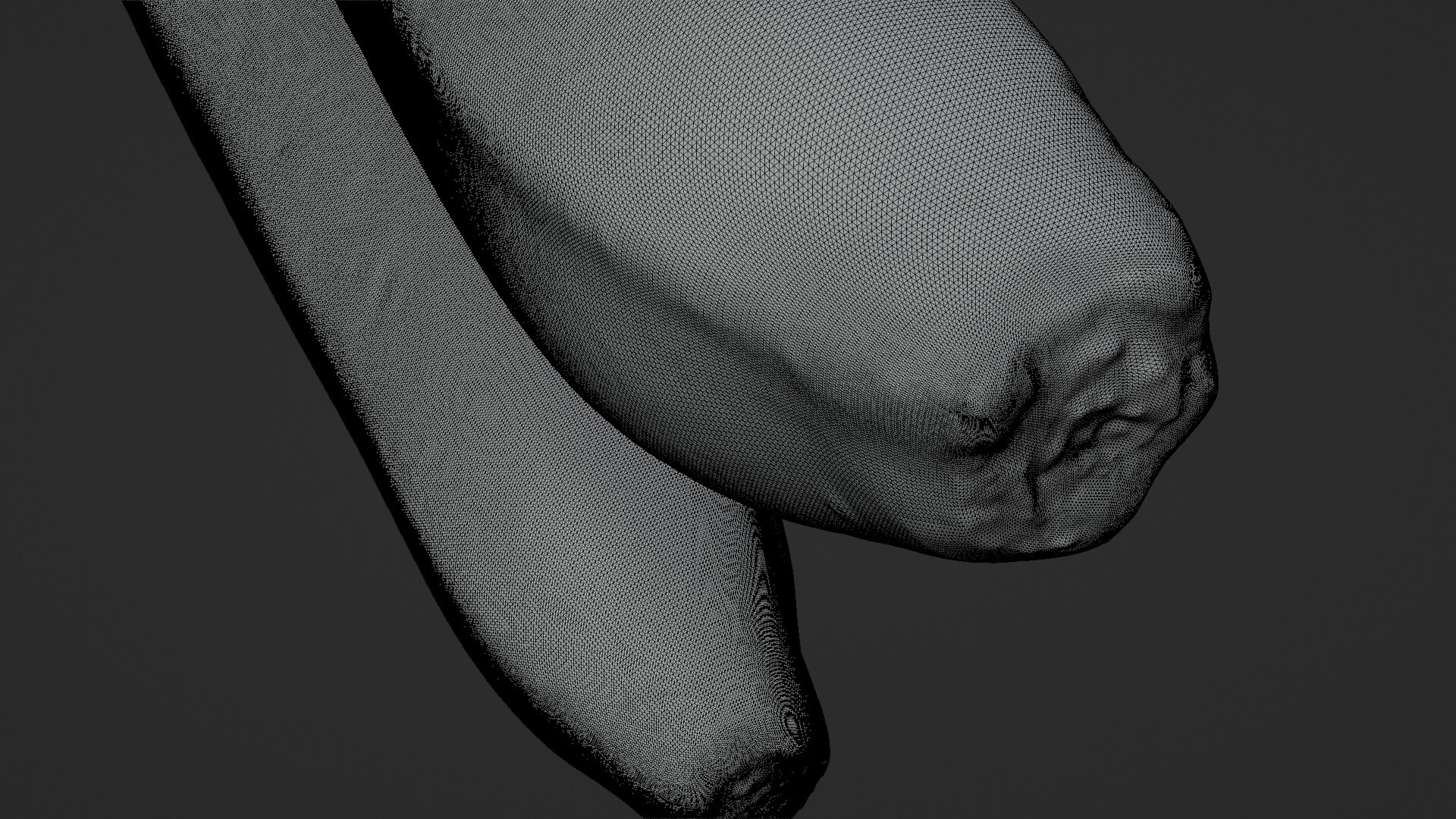 Two Fresh Yellow Bananas - For 3D Print 3D Model