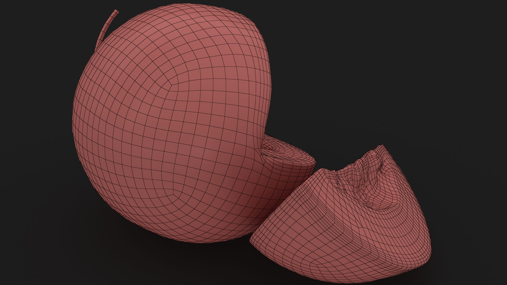 Two Sliced Golden Cantaloupe 3D Model