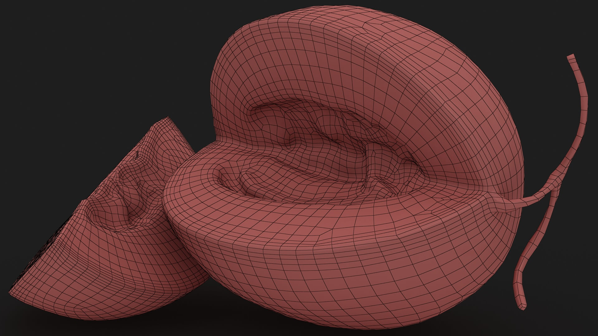 Two Sliced Golden Cantaloupe 3D Model