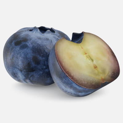 Whole And Half Blueberries