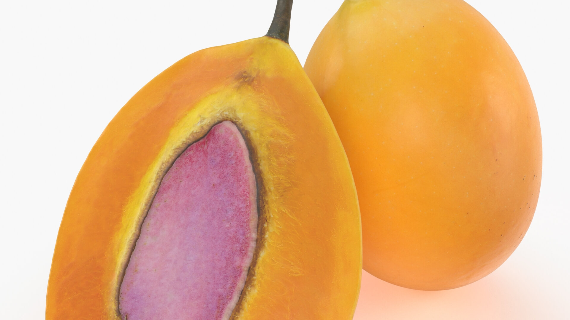 Whole and Half Marian Plum 3D Model