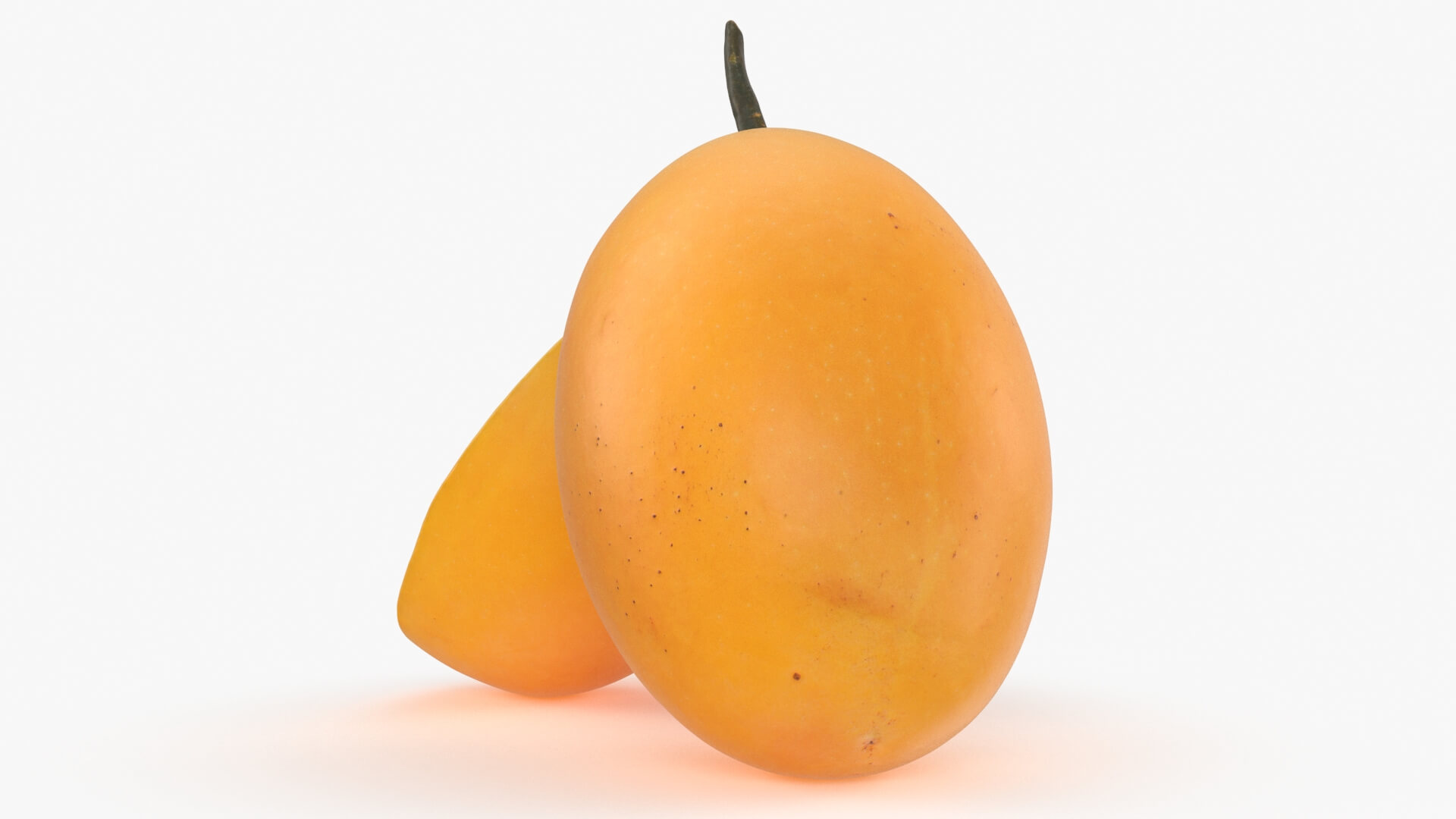 Whole and Half Marian Plum 3D Model
