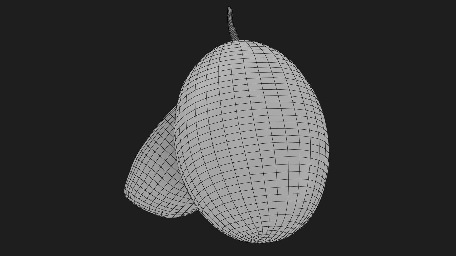Whole and Half Marian Plum 3D Model