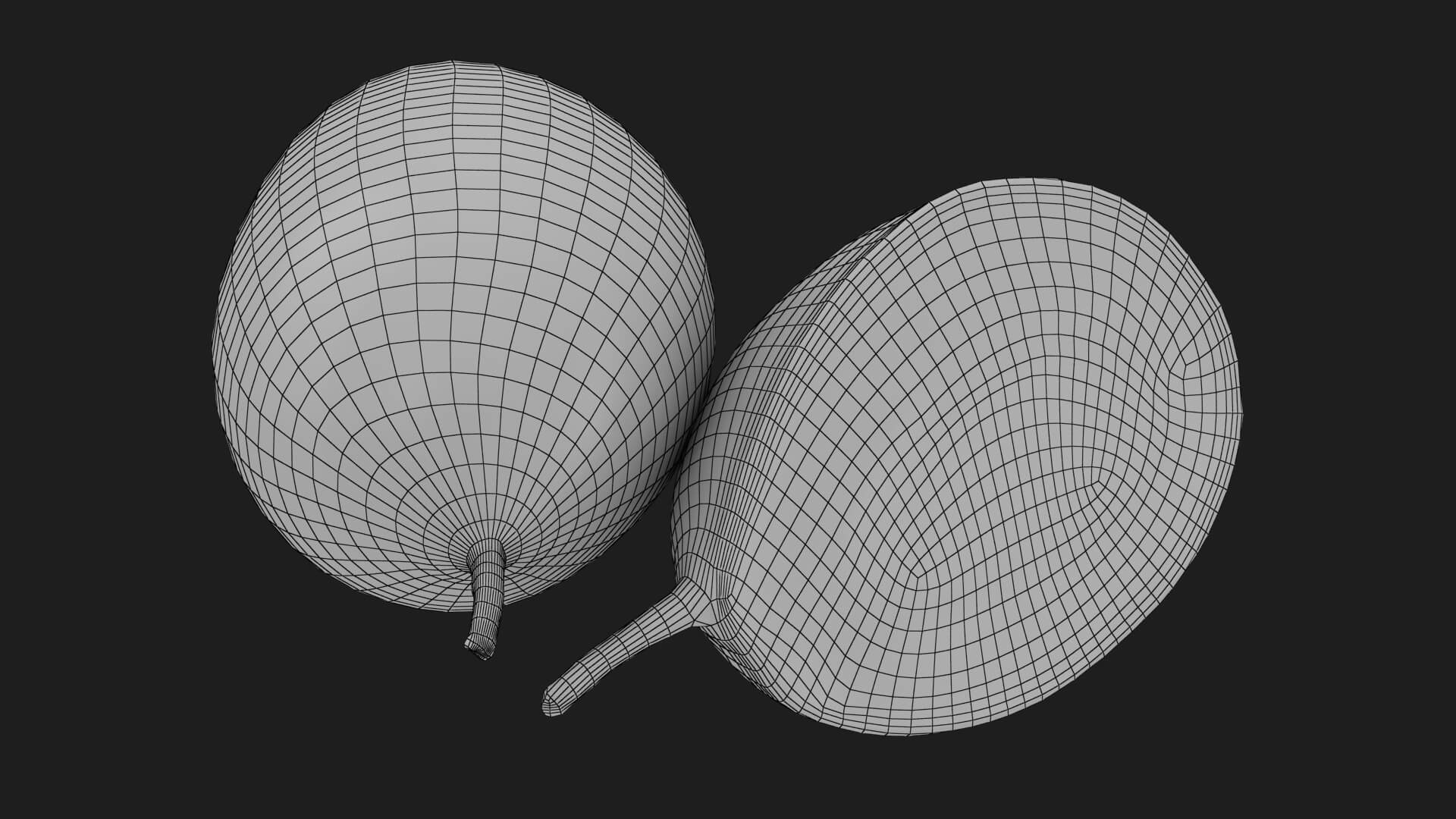 Whole and Half Marian Plum 3D Model