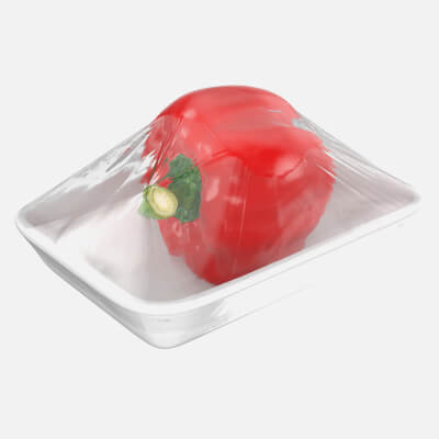 Wrapped Red Bell Pepper