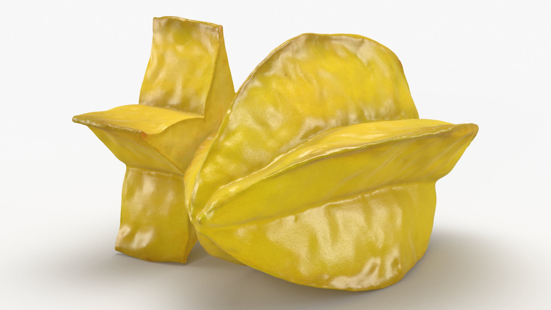 Yellow Star Fruit and Slice 3D Model