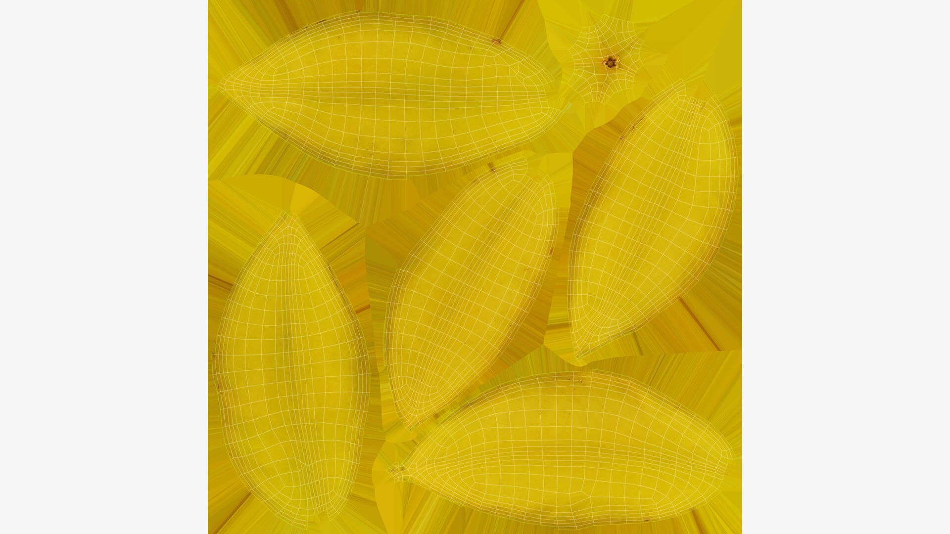 Yellow Star Fruit and Slice 3D Model