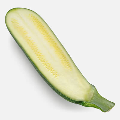 Zucchini Cut Half