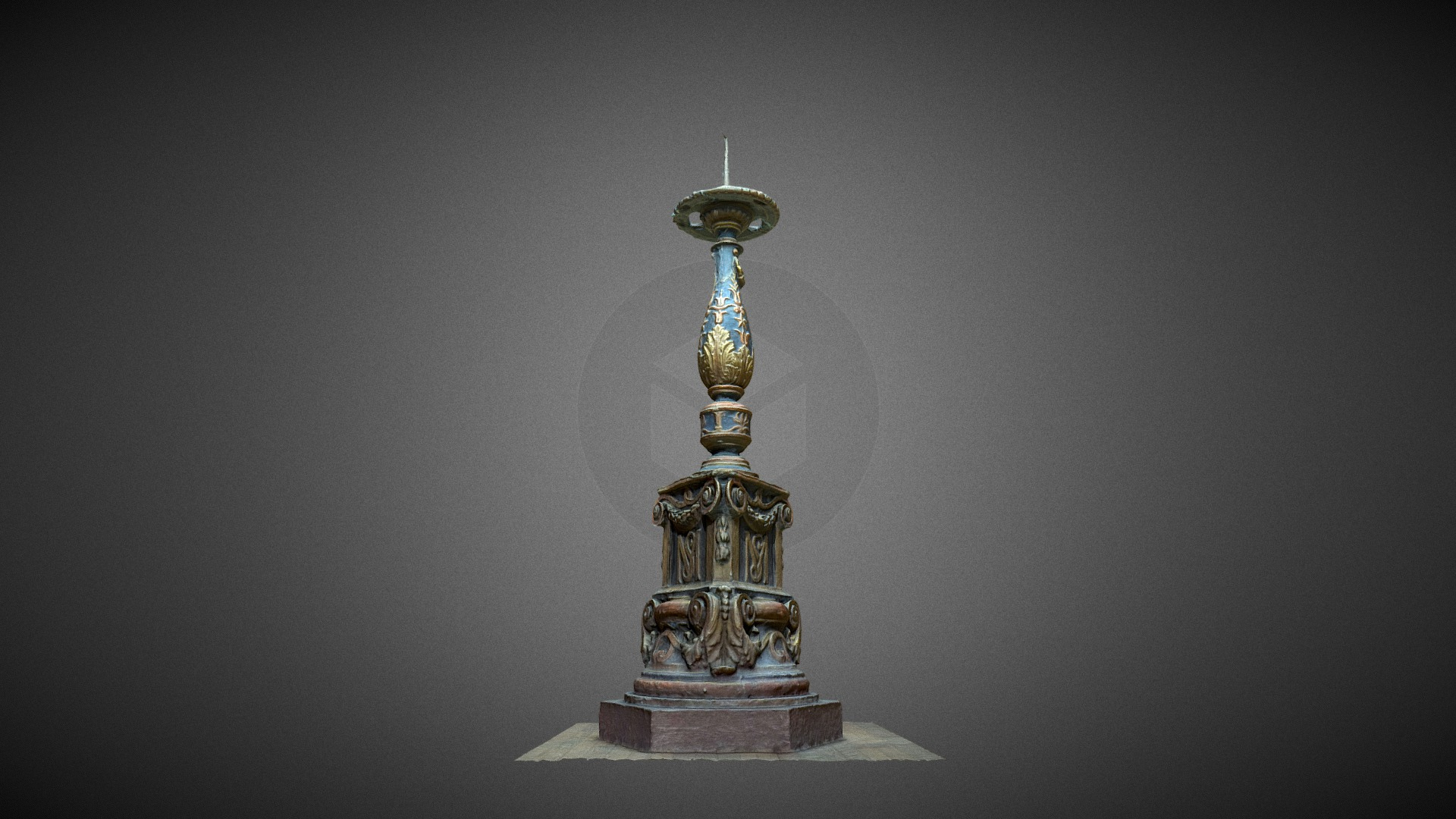 Big Christian Candlestick XIX 3D Model