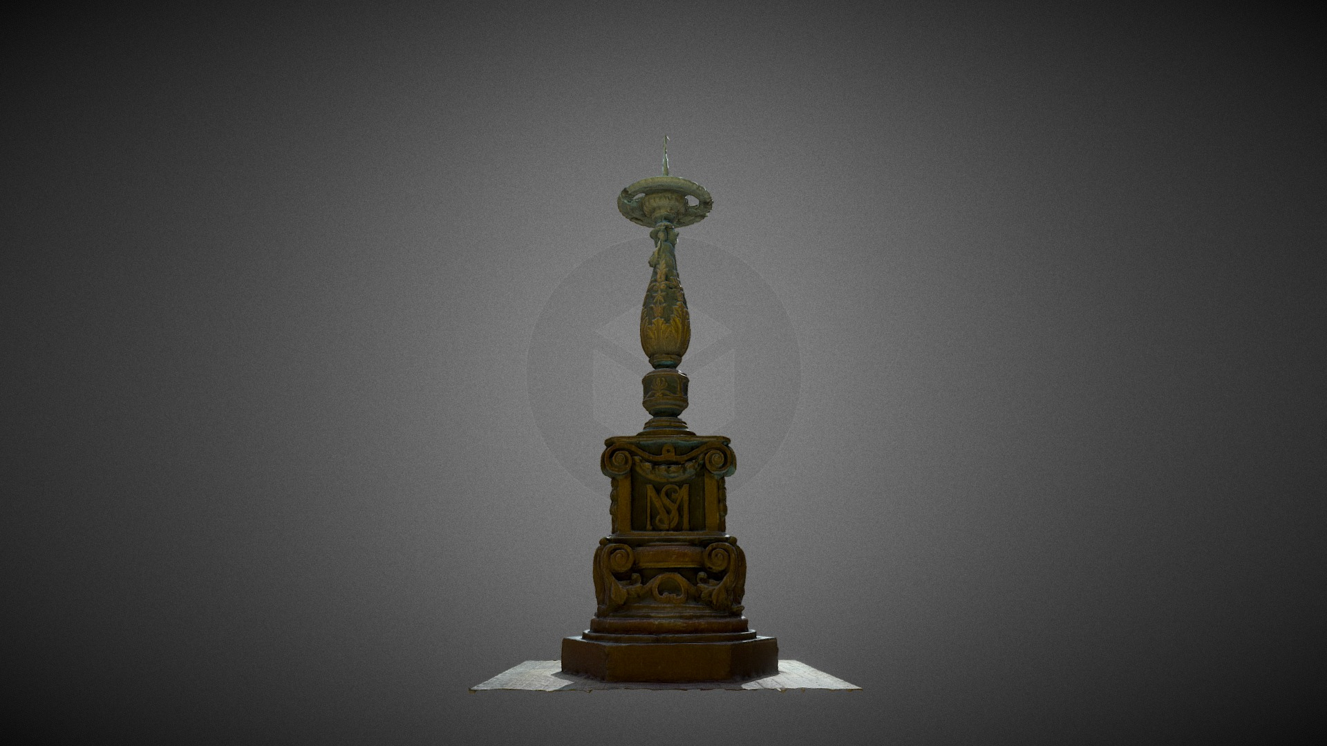 Big Christian Candlestick XIX 3D Model