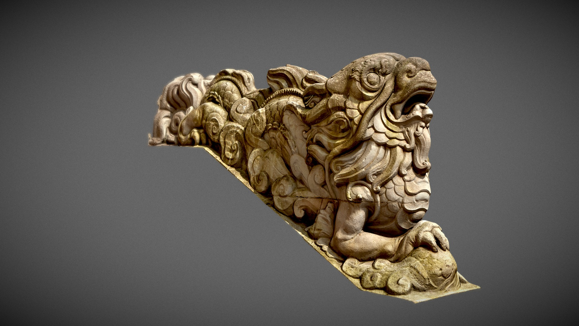 Chinese Dragon Sculpture 3D Model