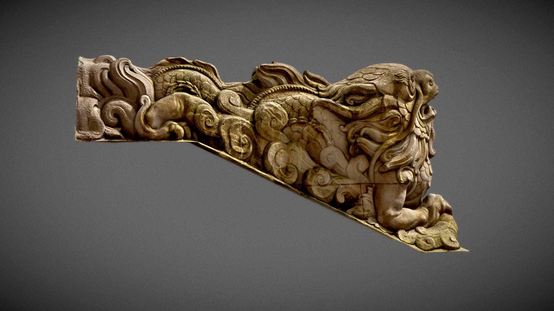 Chinese Dragon Sculpture 3D Model