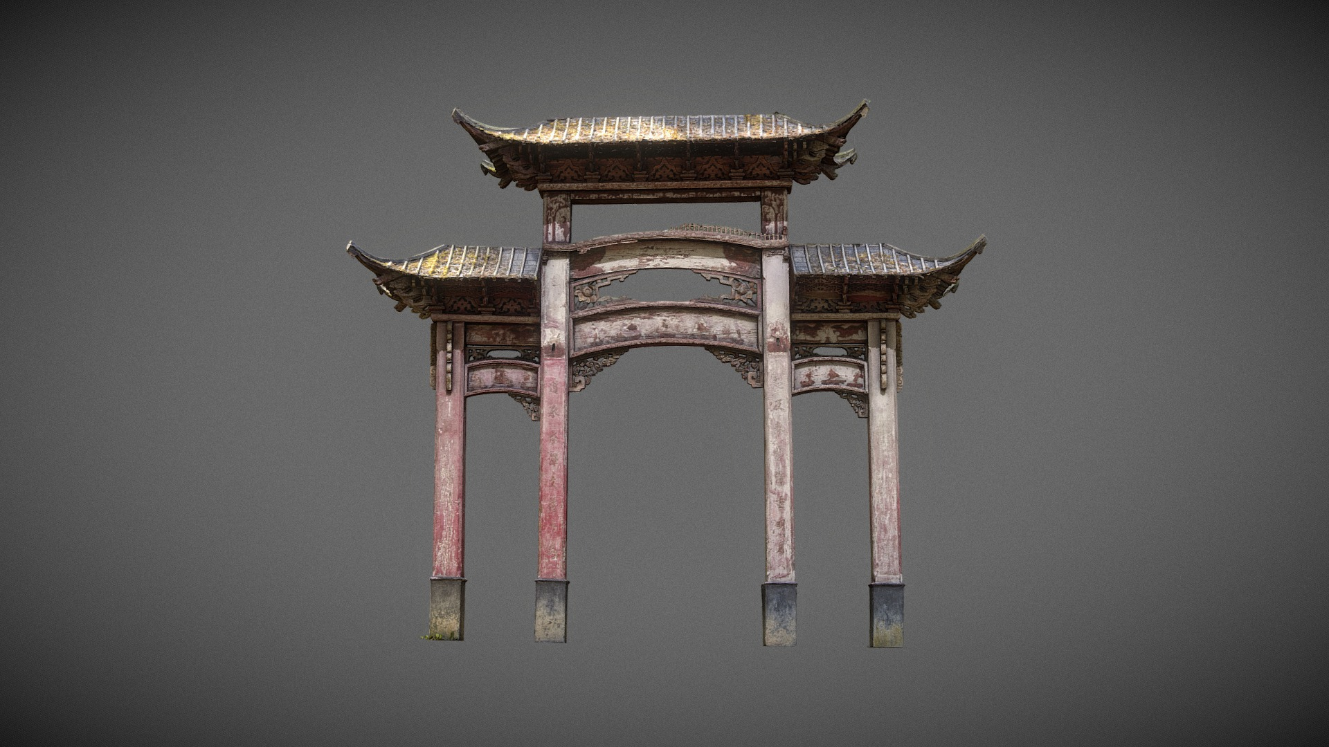 Chinese Wooden Door  1906  3D Model