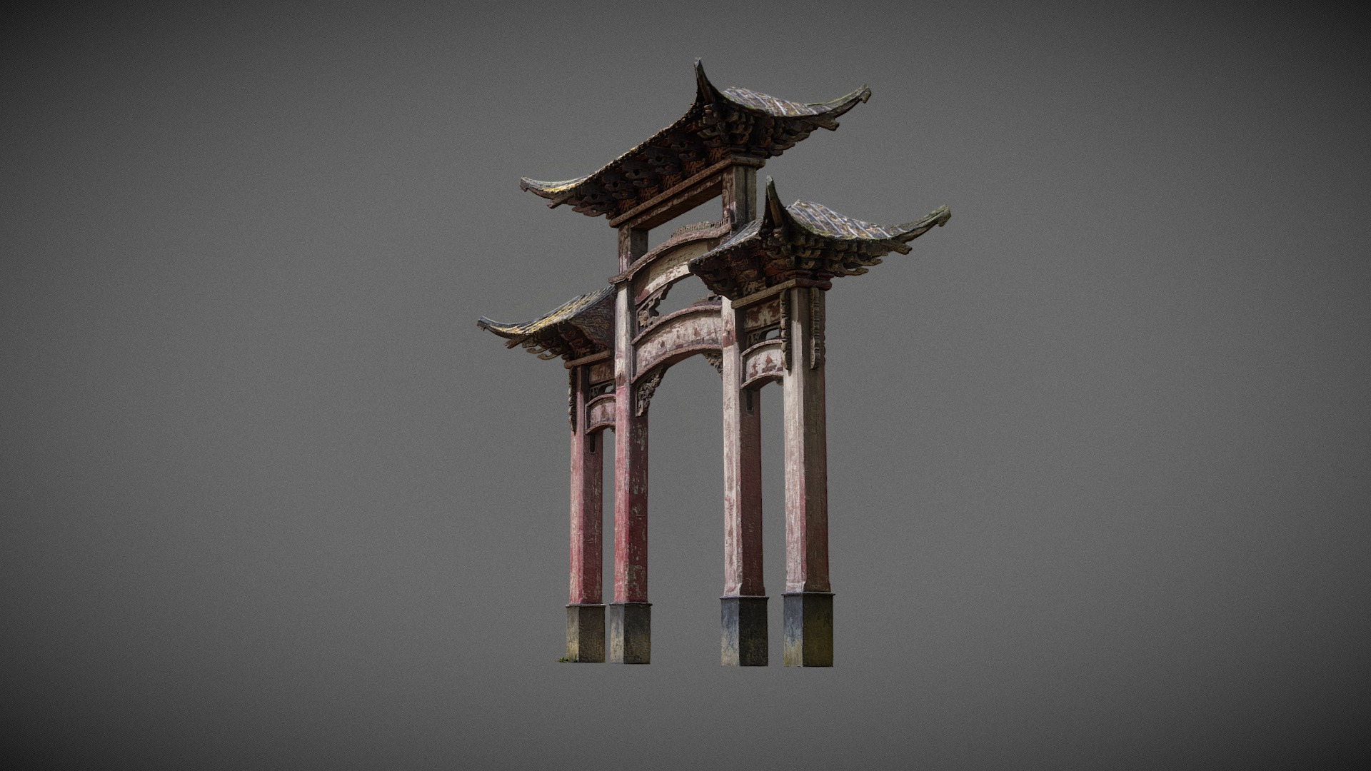 Chinese Wooden Door 1906 3D Model
