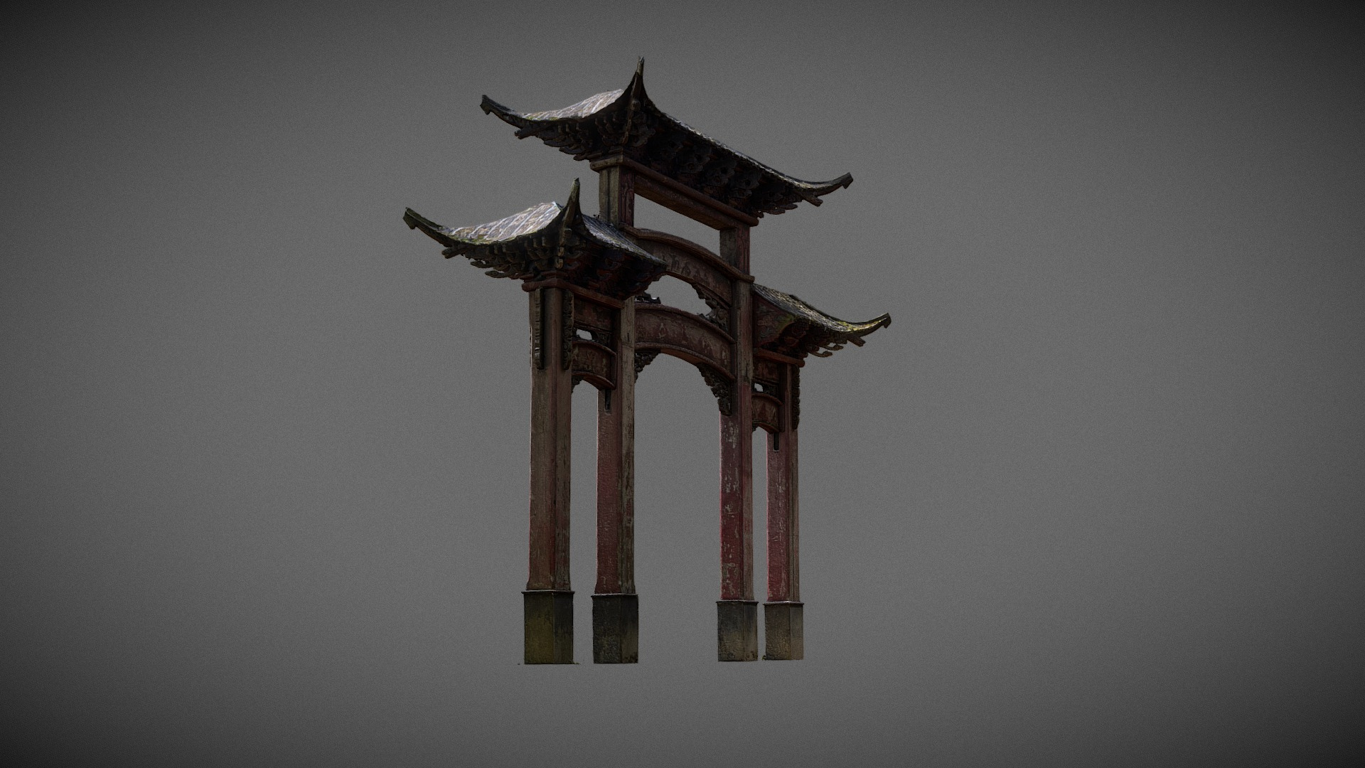 Chinese Wooden Door  1906  3D Model