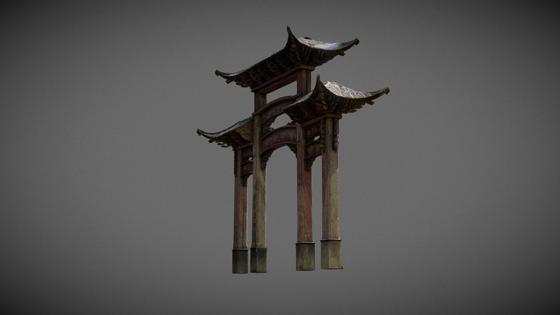 Chinese Wooden Door  1906  3D Model