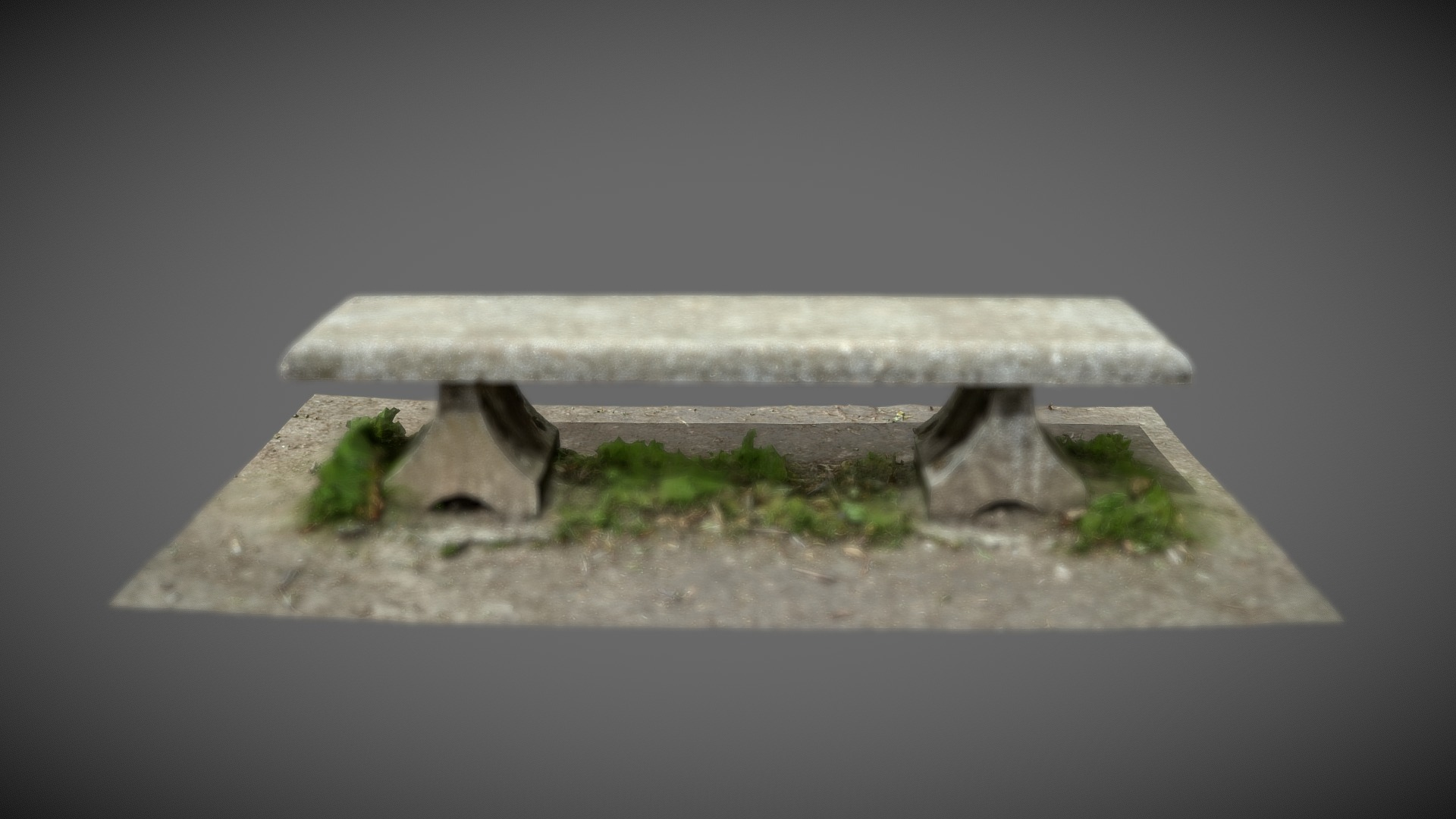 Concrete Bench 3D Model