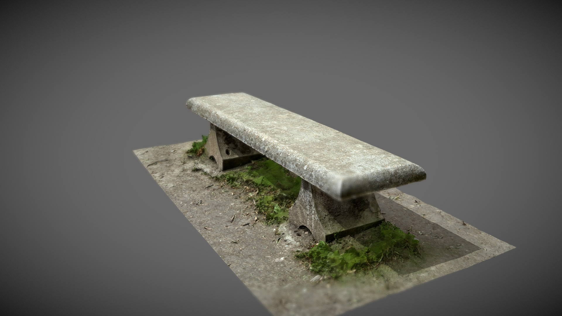 Concrete Bench 3D Model