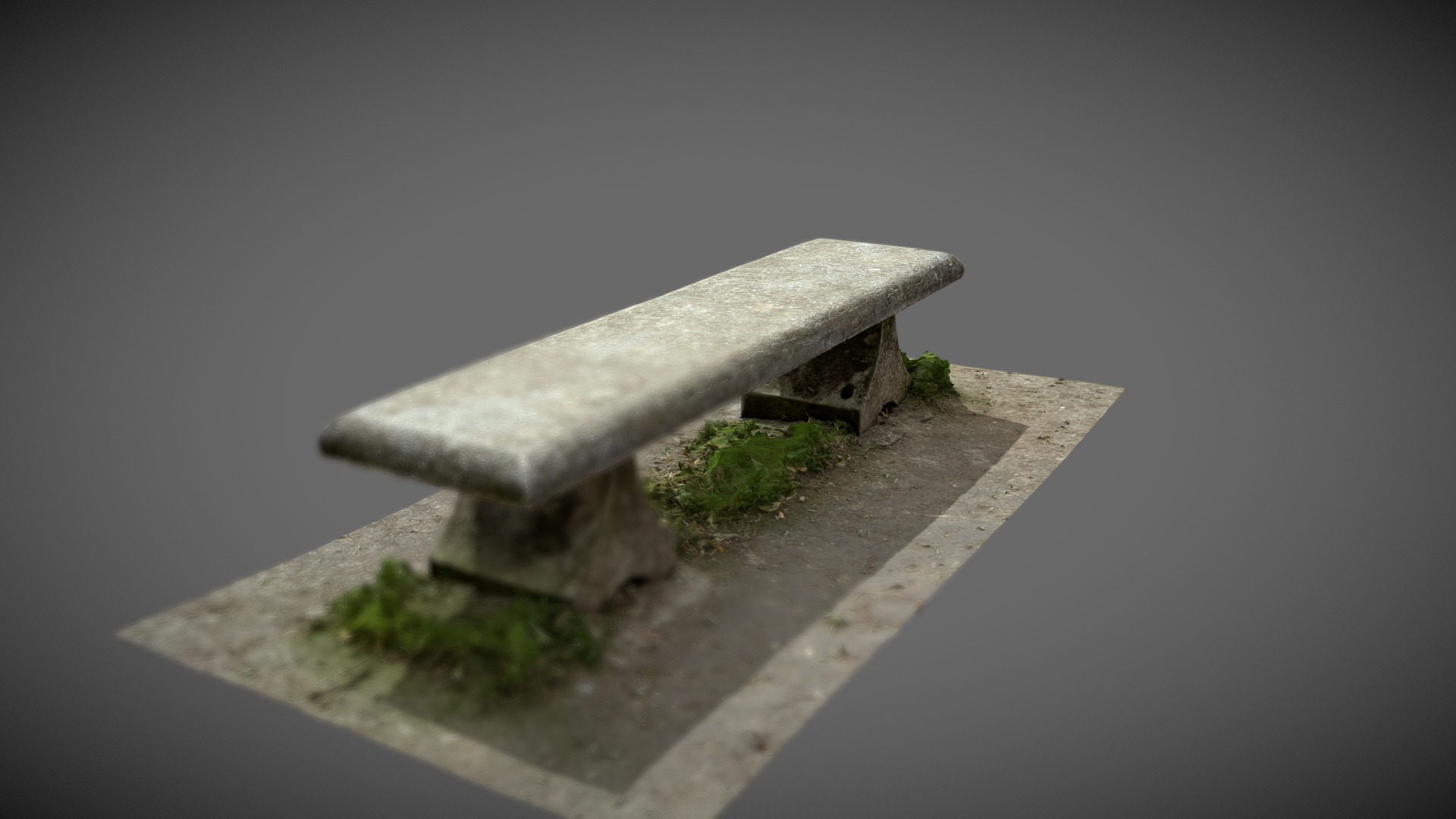 Concrete Bench 3D Model