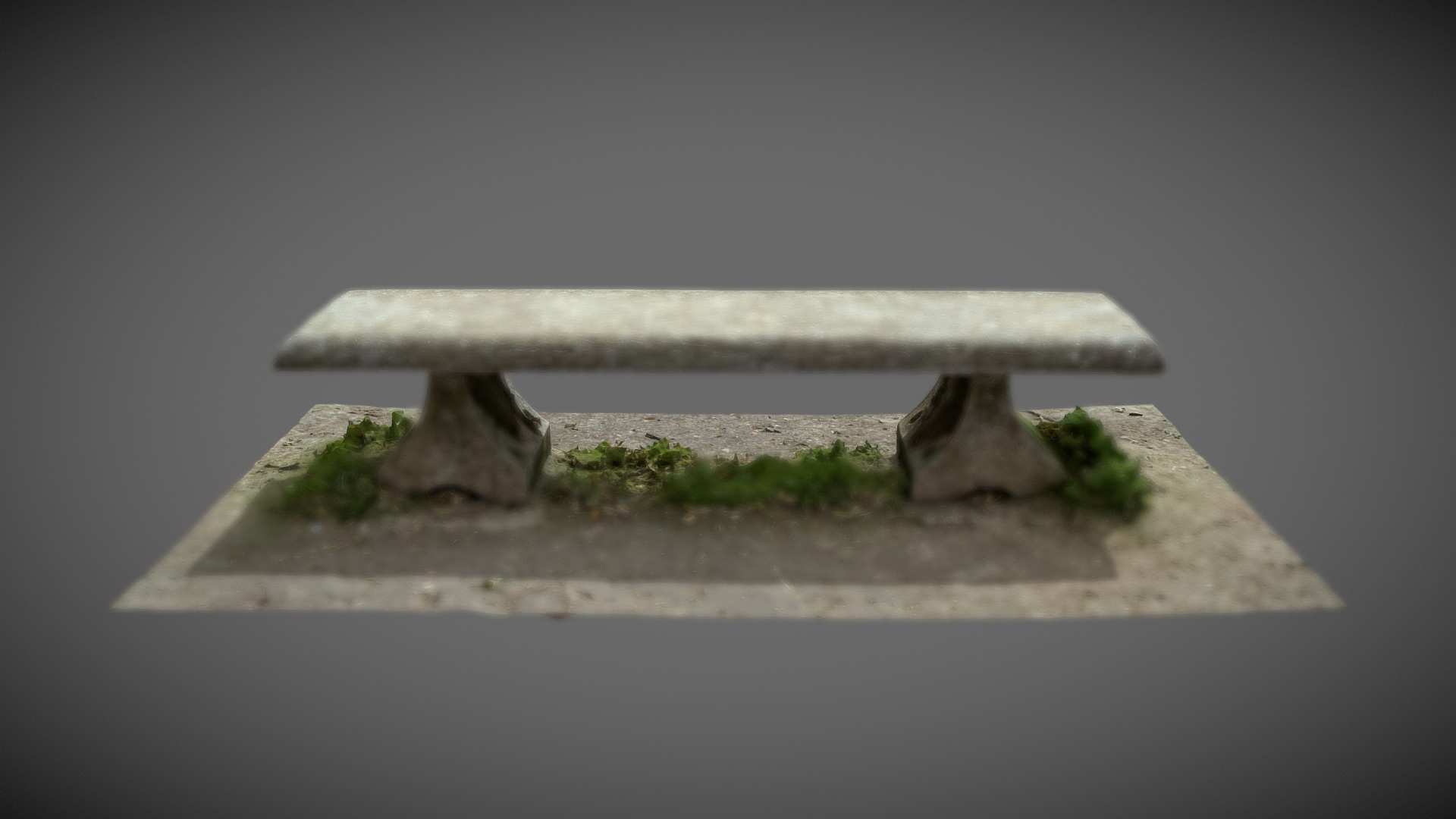 Concrete Bench 3D Model