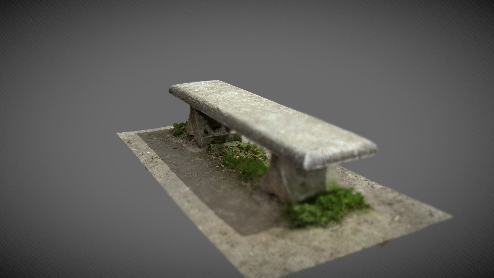 Concrete Bench 3D Model