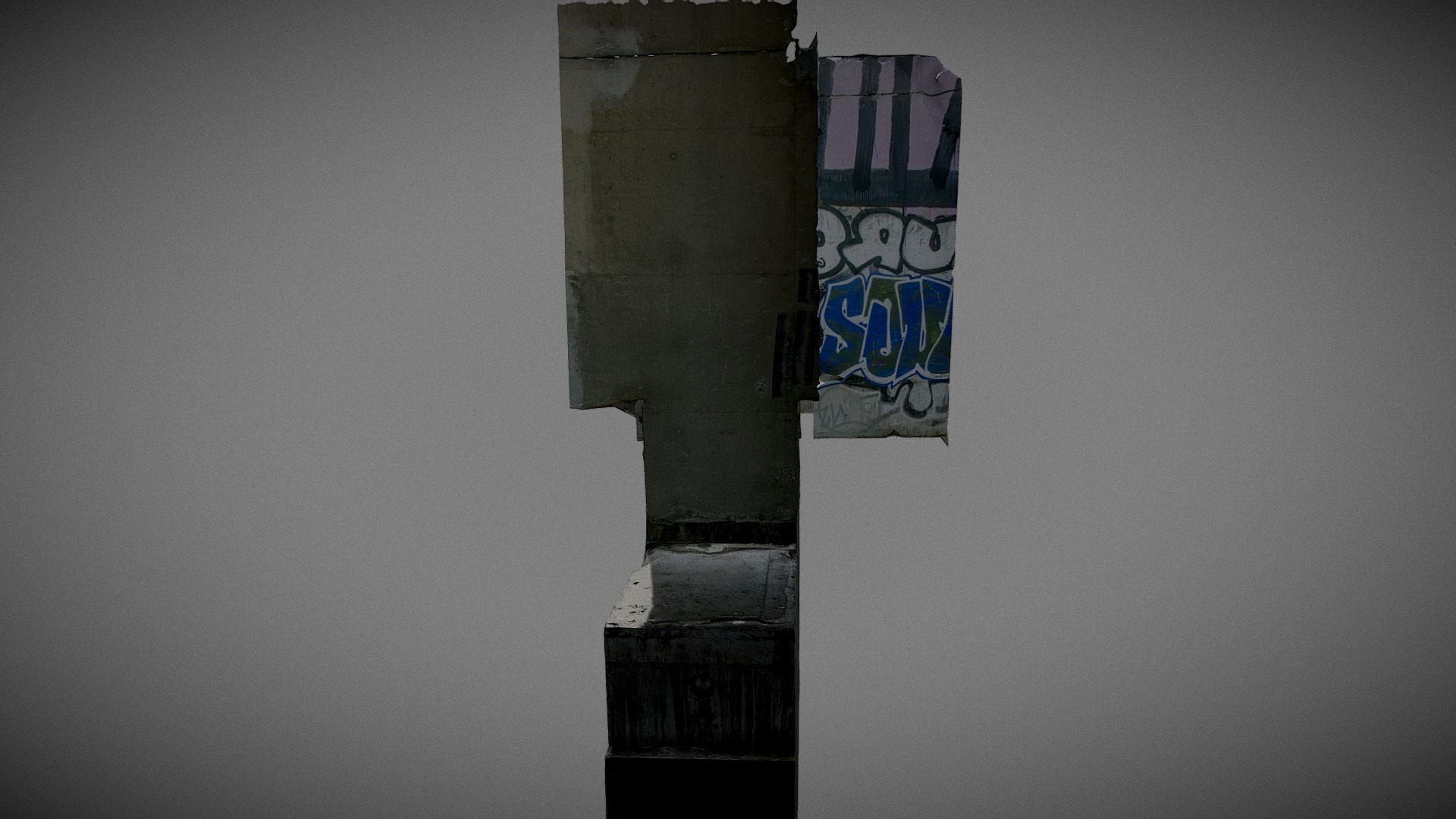 Creepy Concrete Cellar Stairs 3D Model