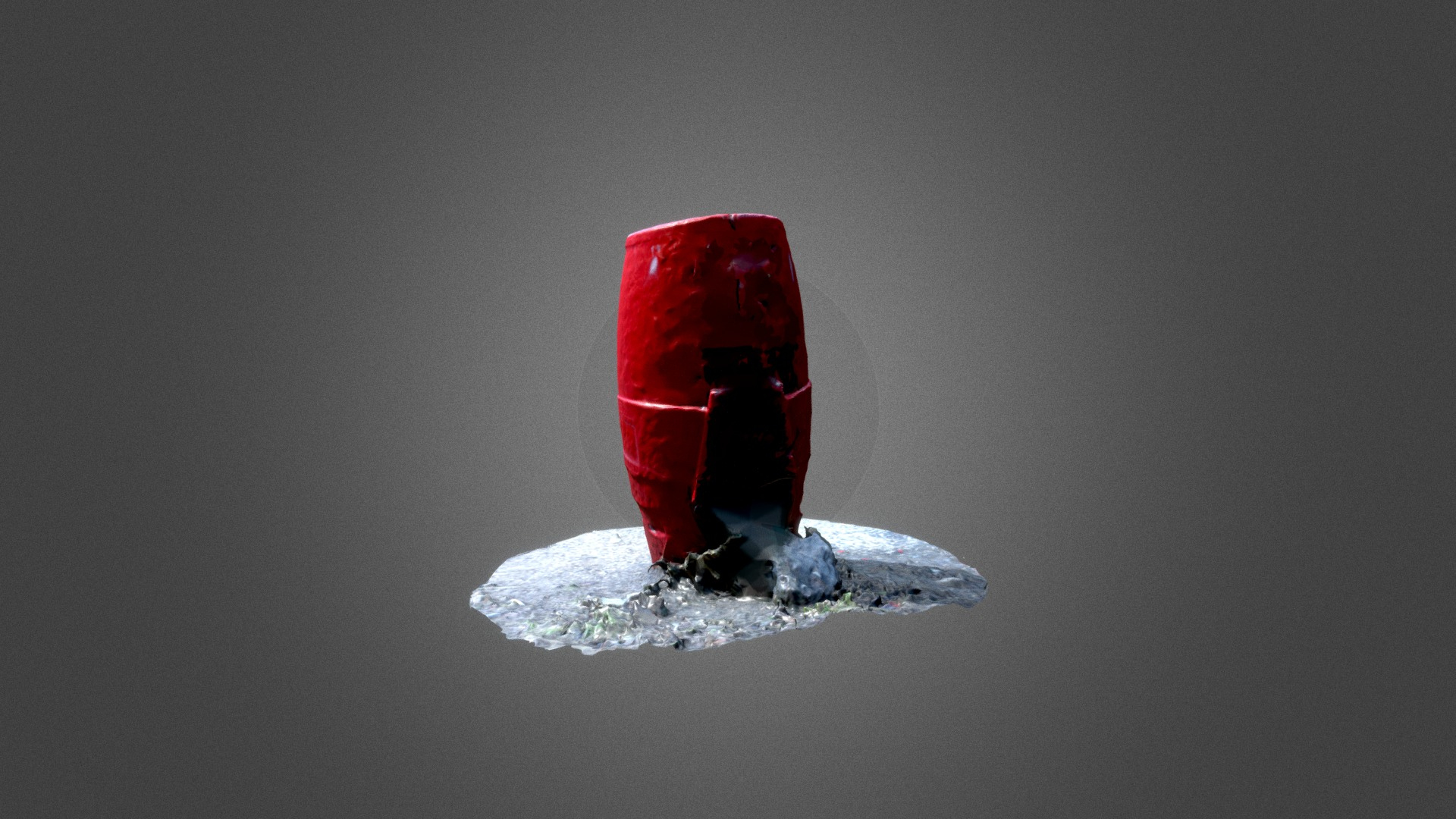 Damaged Firehydrant 3D Model