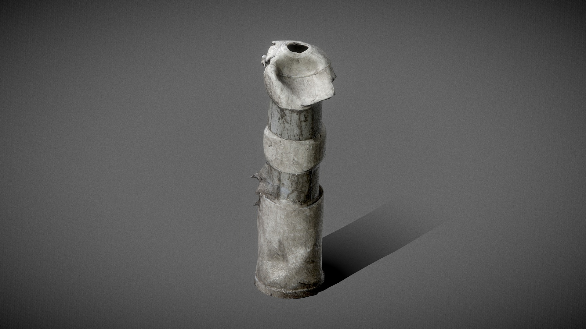 Damaged Road Safety Plastic Stud 3D Model