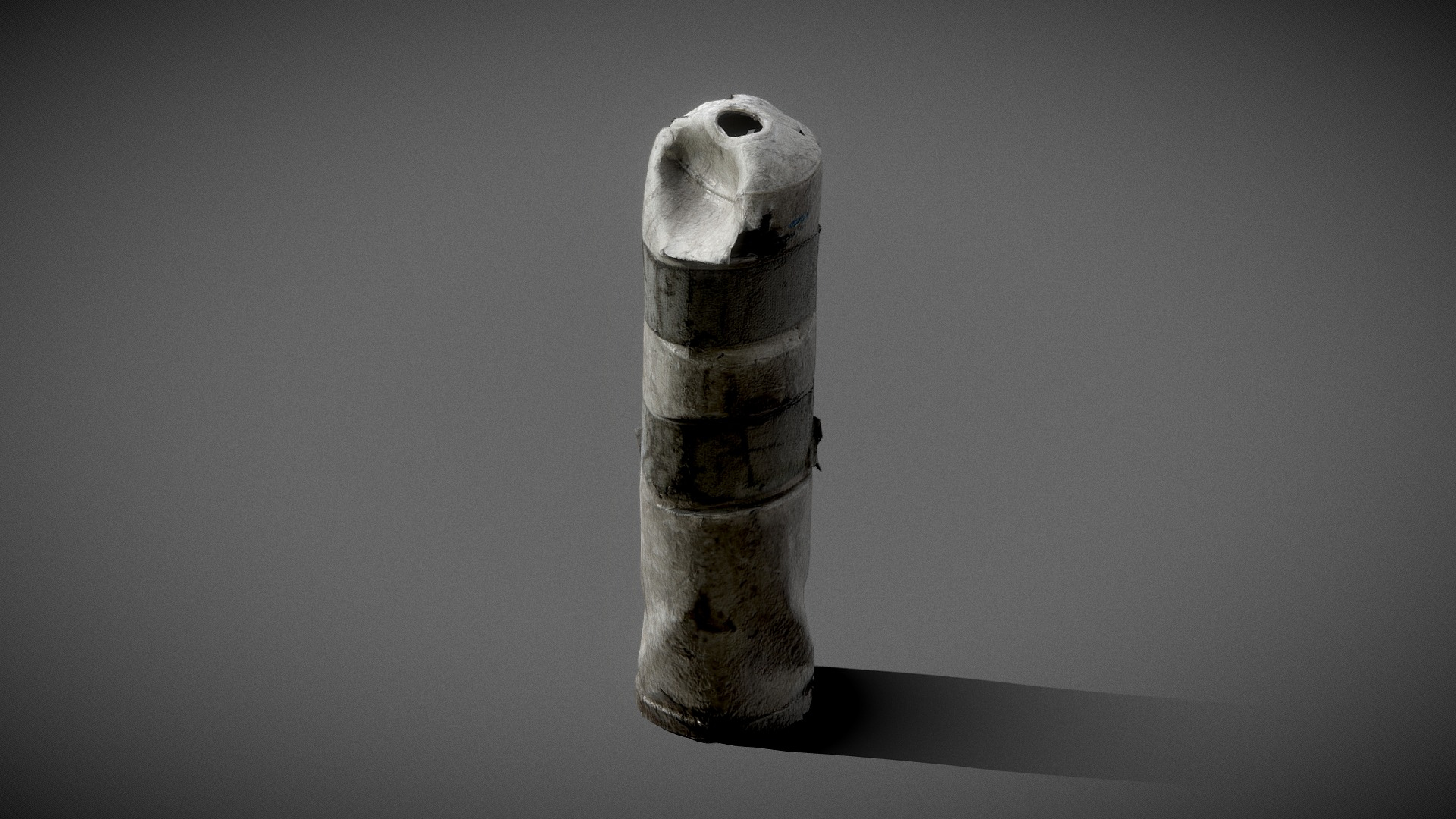 Damaged Road Safety Plastic Stud 3D Model