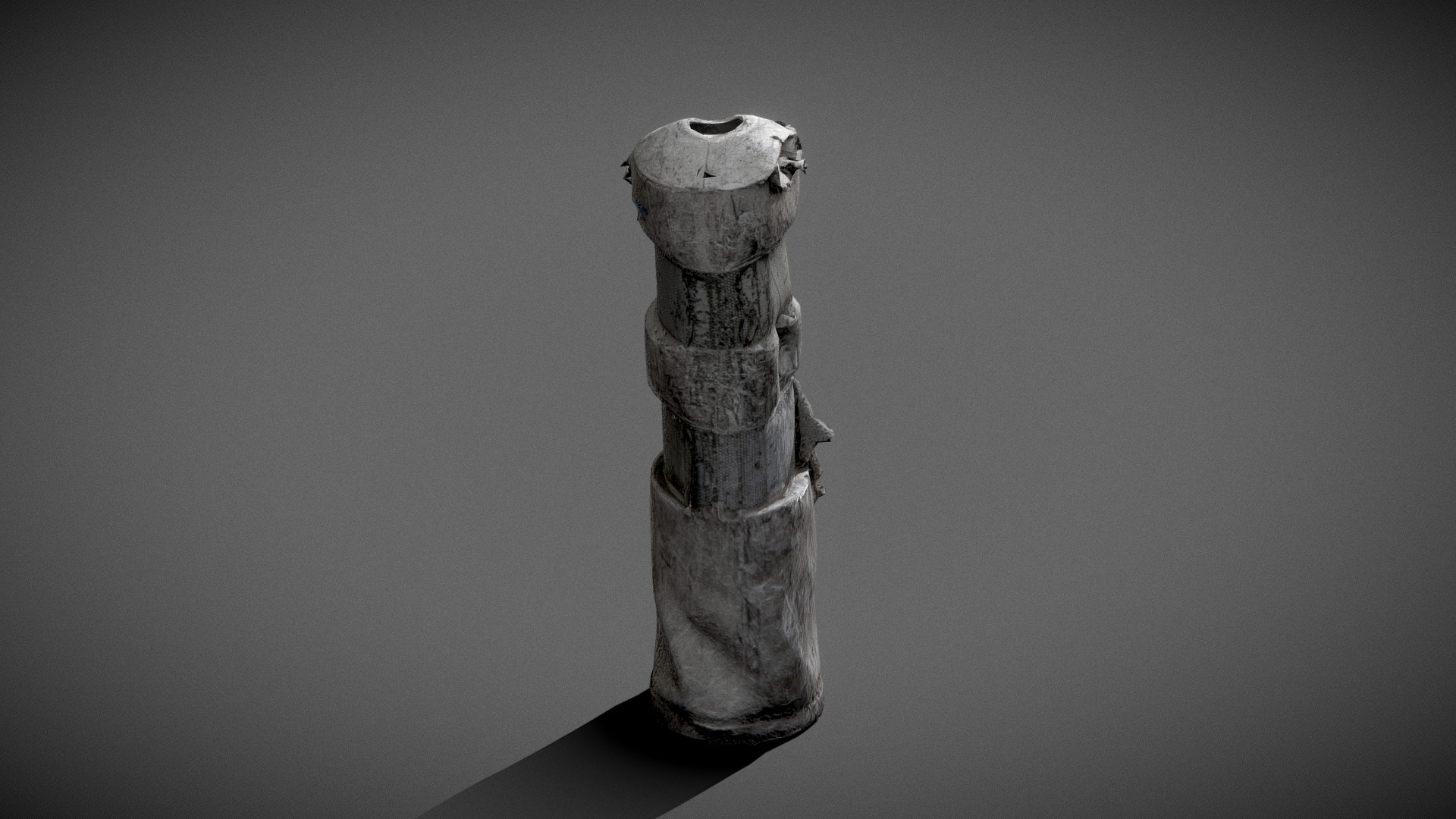 Damaged Road Safety Plastic Stud 3D Model
