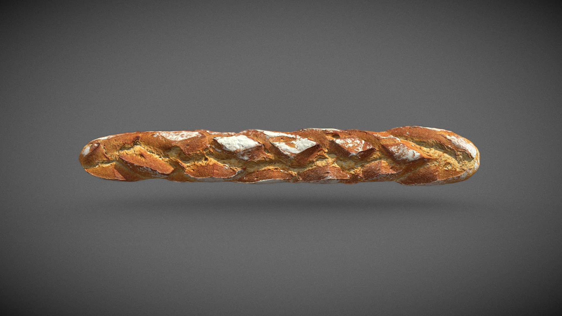 French Baguette scan " La Rustique" 3D Model