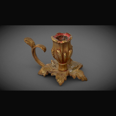 Gold candle holder
