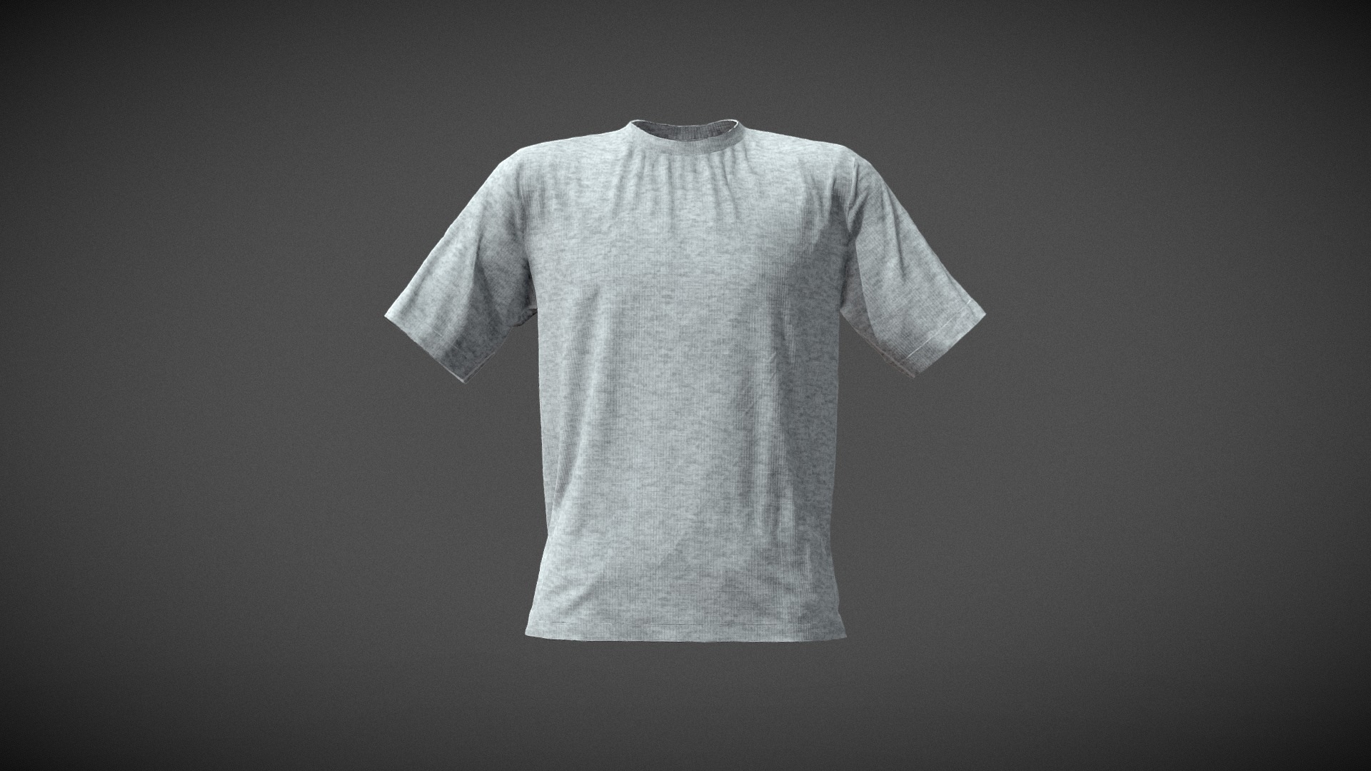 Grey T-Shirt Basic 3D Model