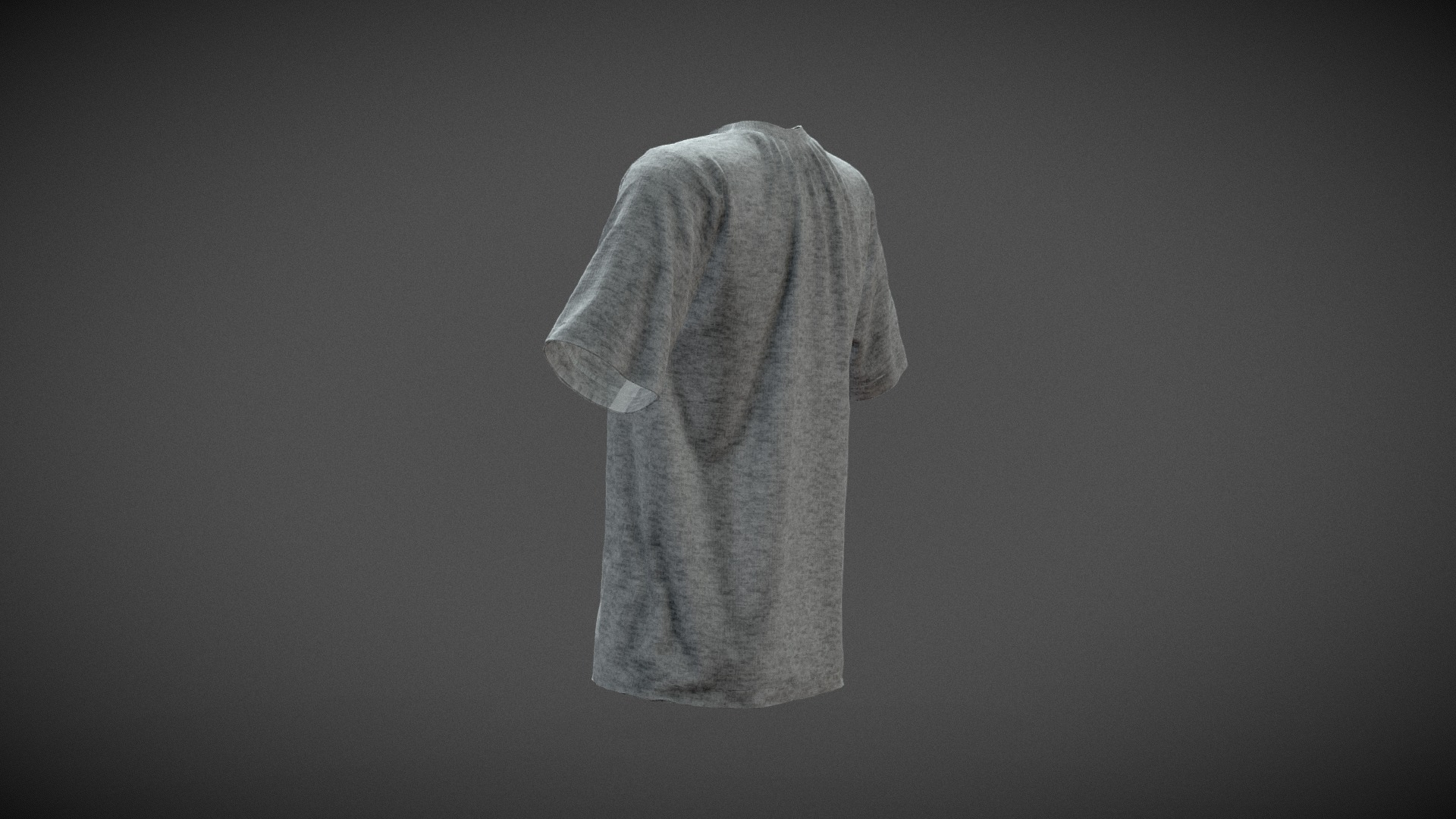 Grey T-Shirt Basic 3D Model