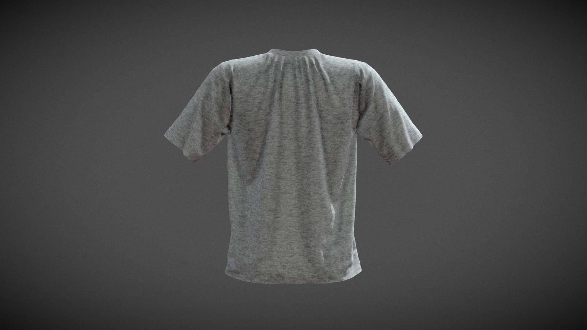 Grey T-Shirt Basic 3D Model