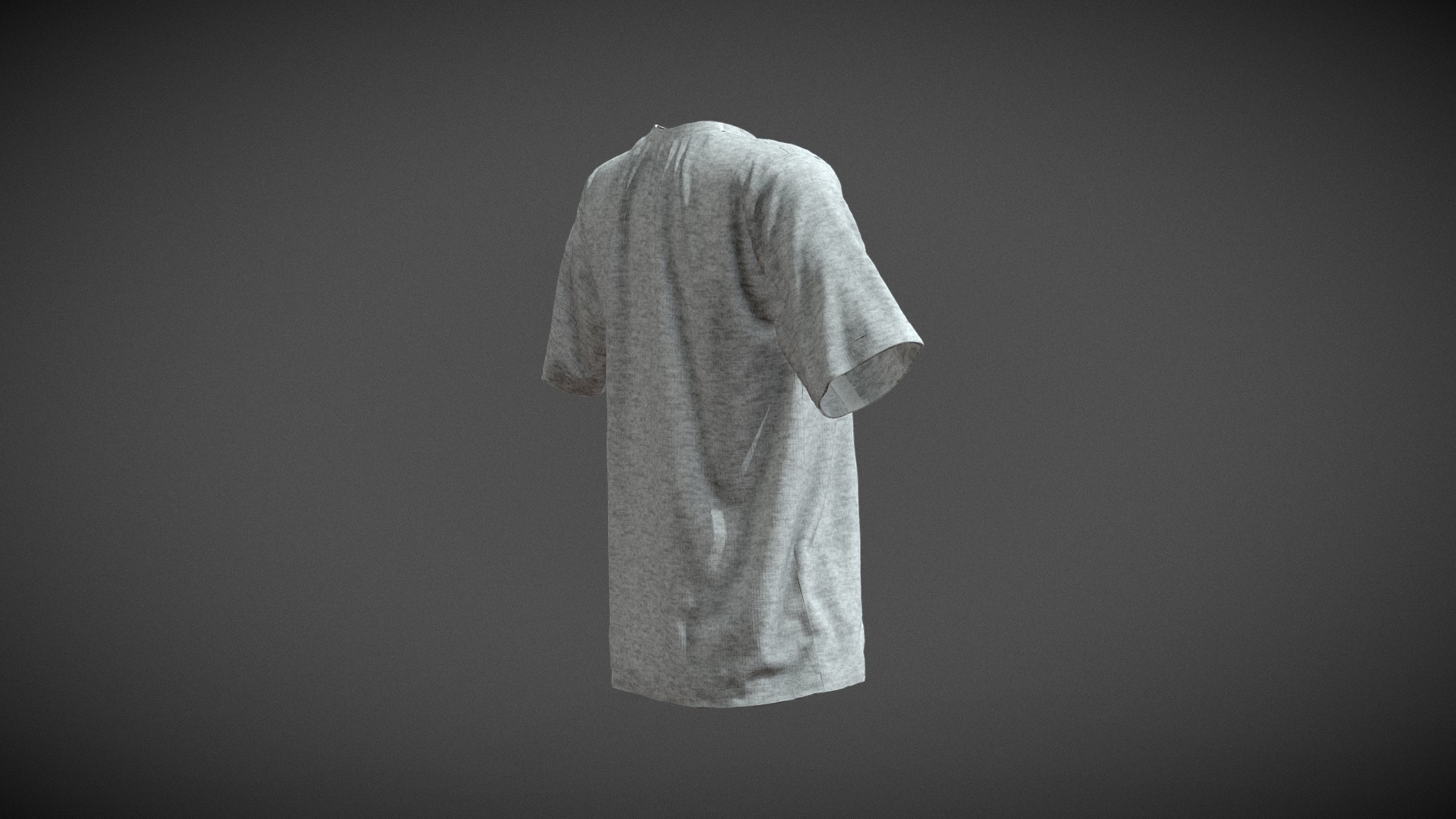 Grey T-Shirt Basic 3D Model