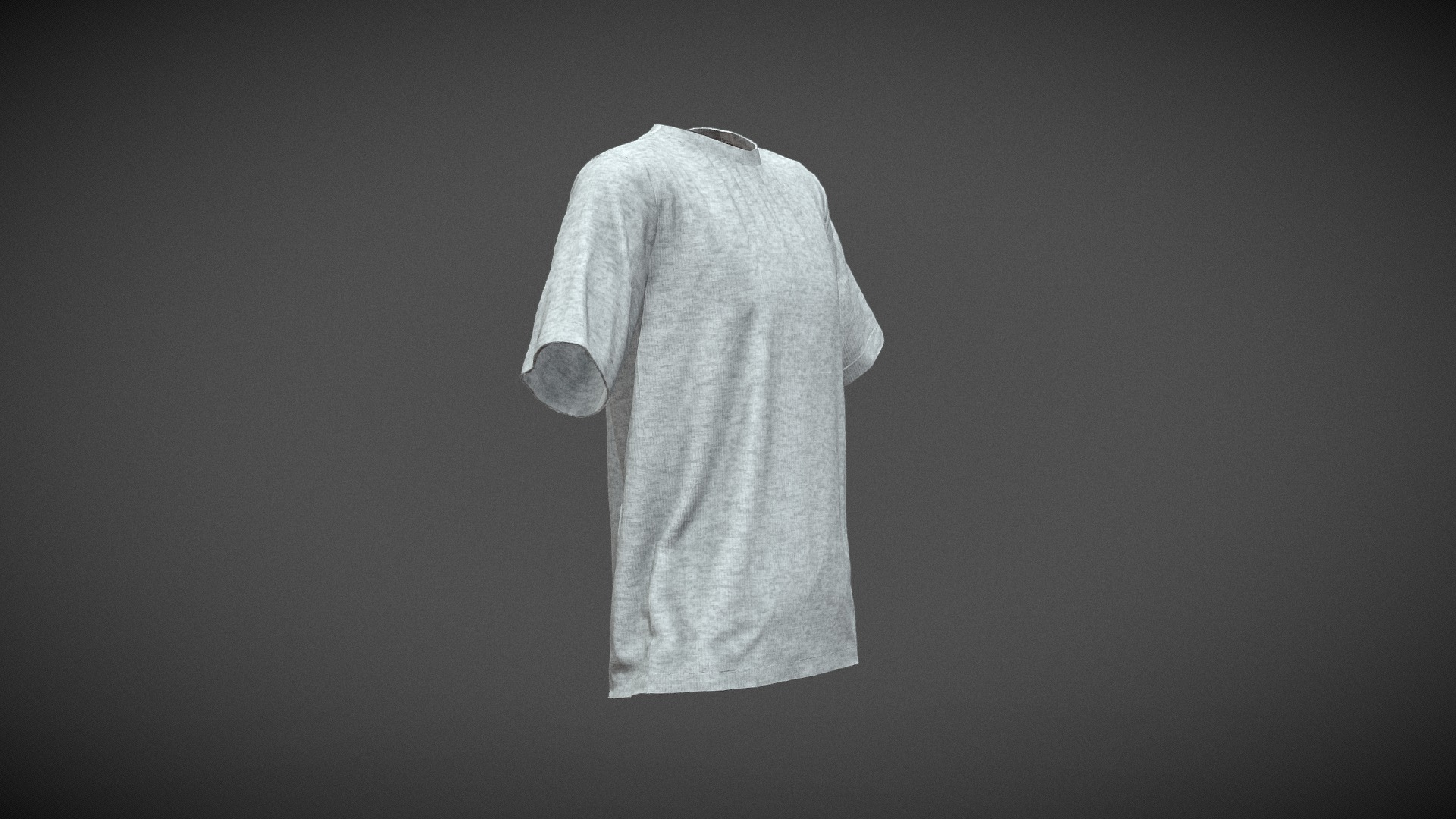 Grey T-Shirt Basic 3D Model