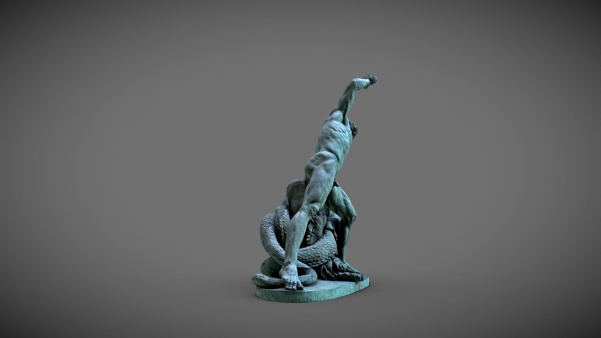 Hercules fighting Acheloos Carbonneaux 1824 3D Model