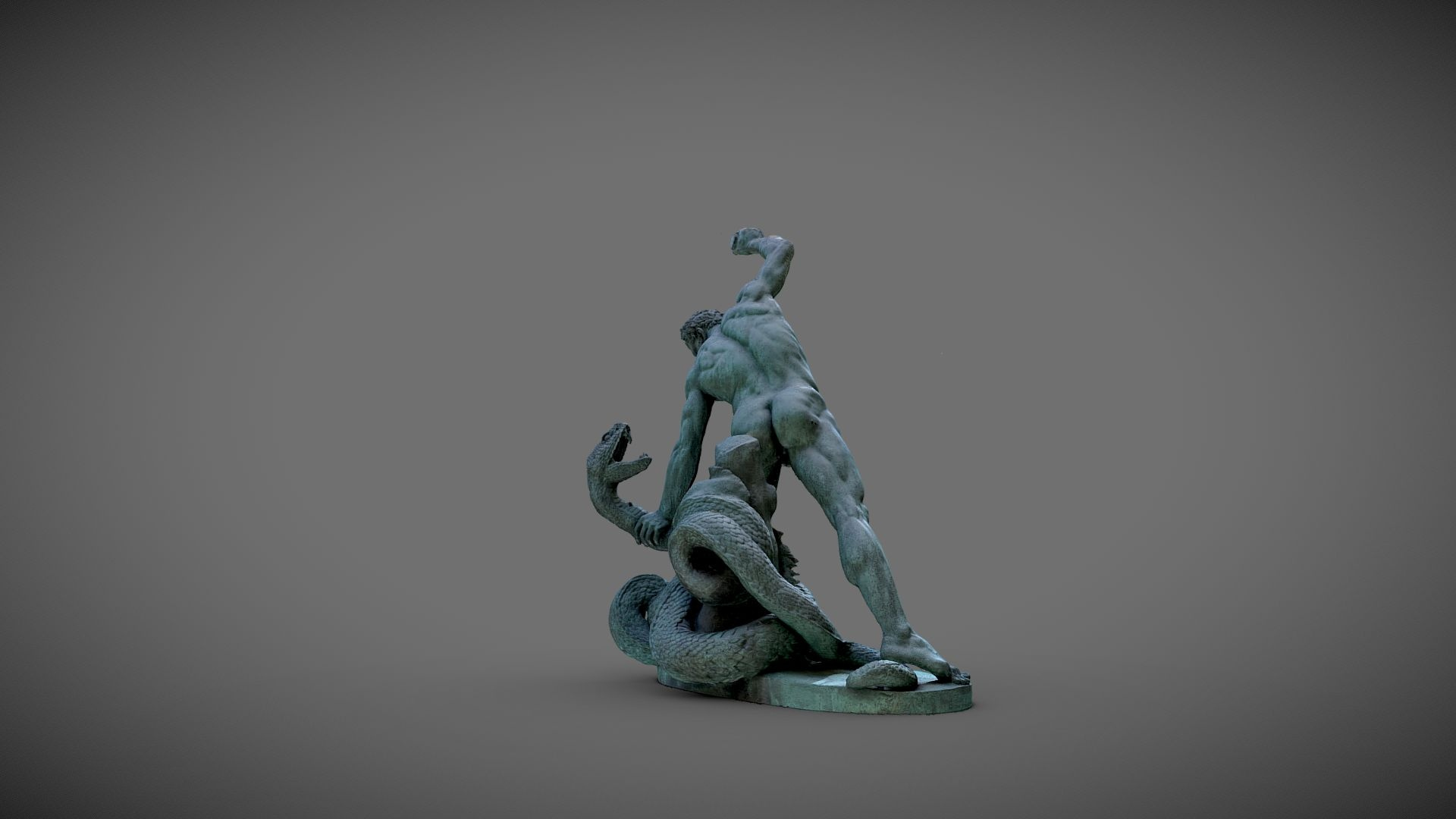 Hercules fighting Acheloos Carbonneaux 1824 3D Model