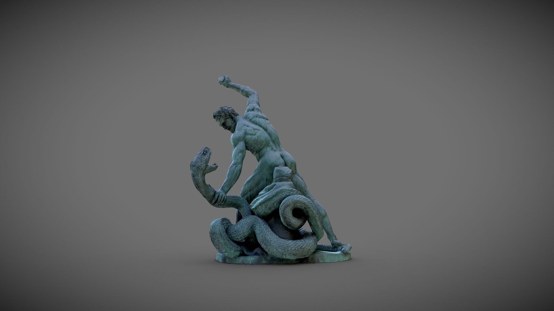 Hercules fighting Acheloos Carbonneaux 1824 3D Model