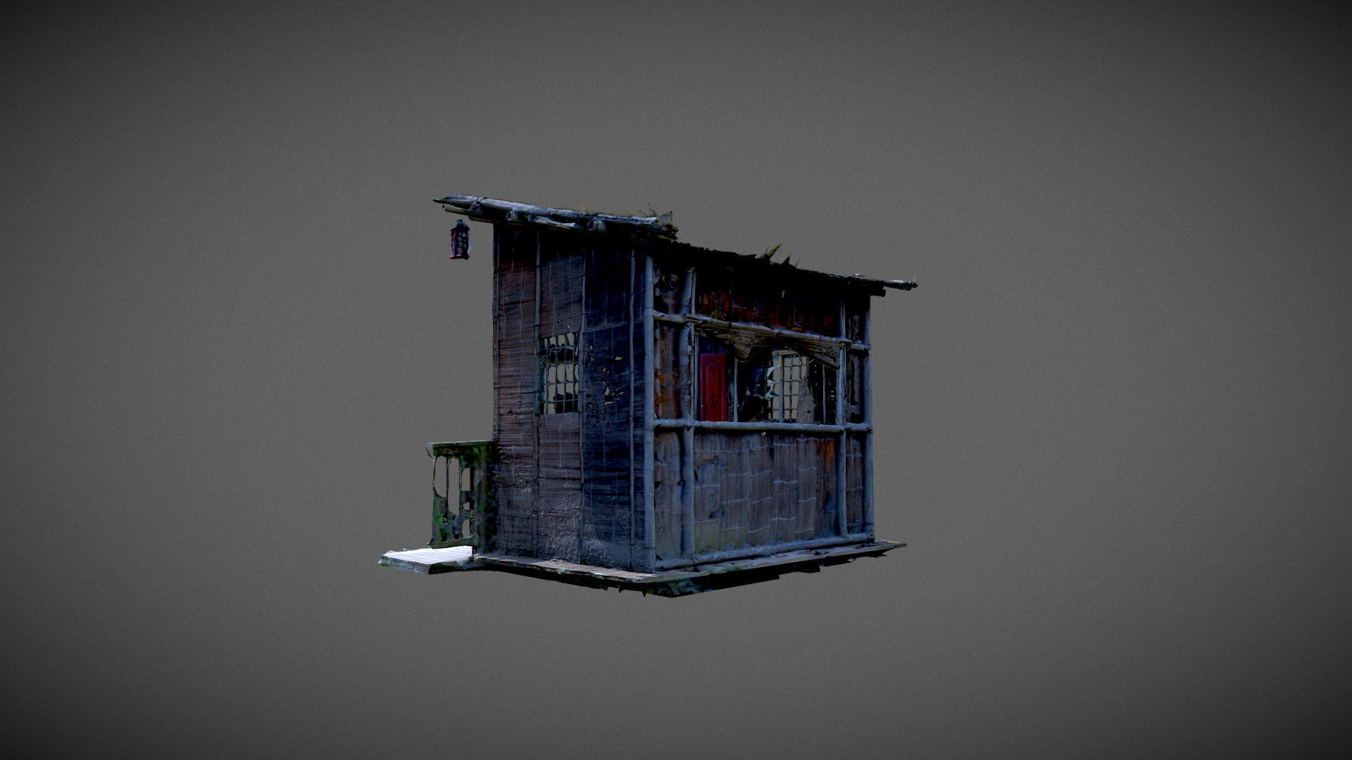 Japanese Bamboo Hut 3D Model