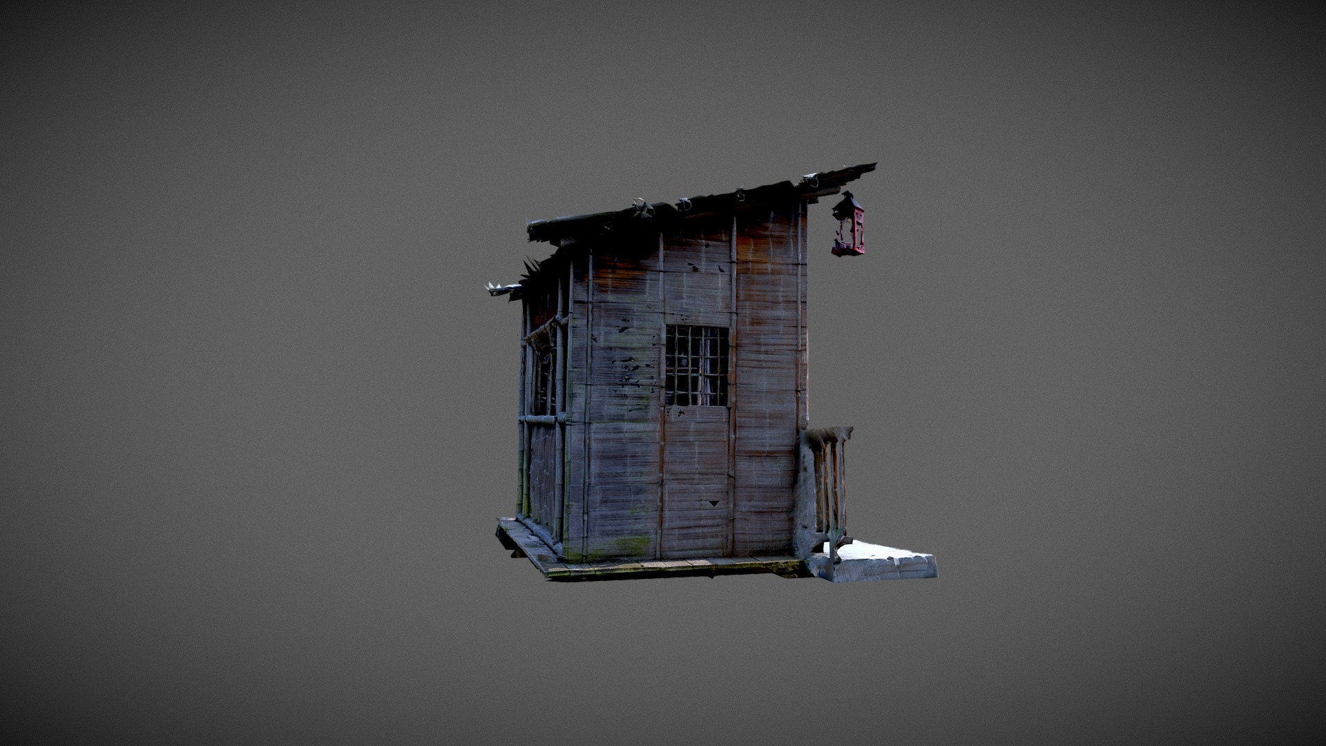 Japanese Bamboo Hut 3D Model
