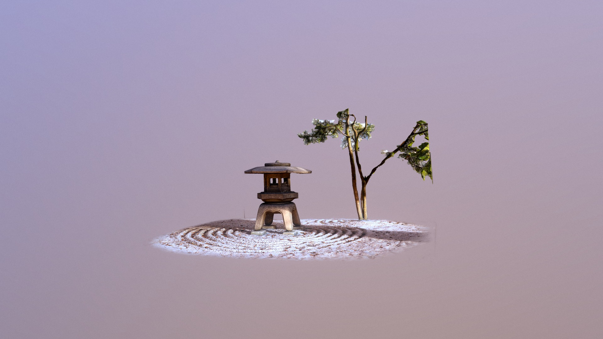 Japanese Zen Garden 3D Model