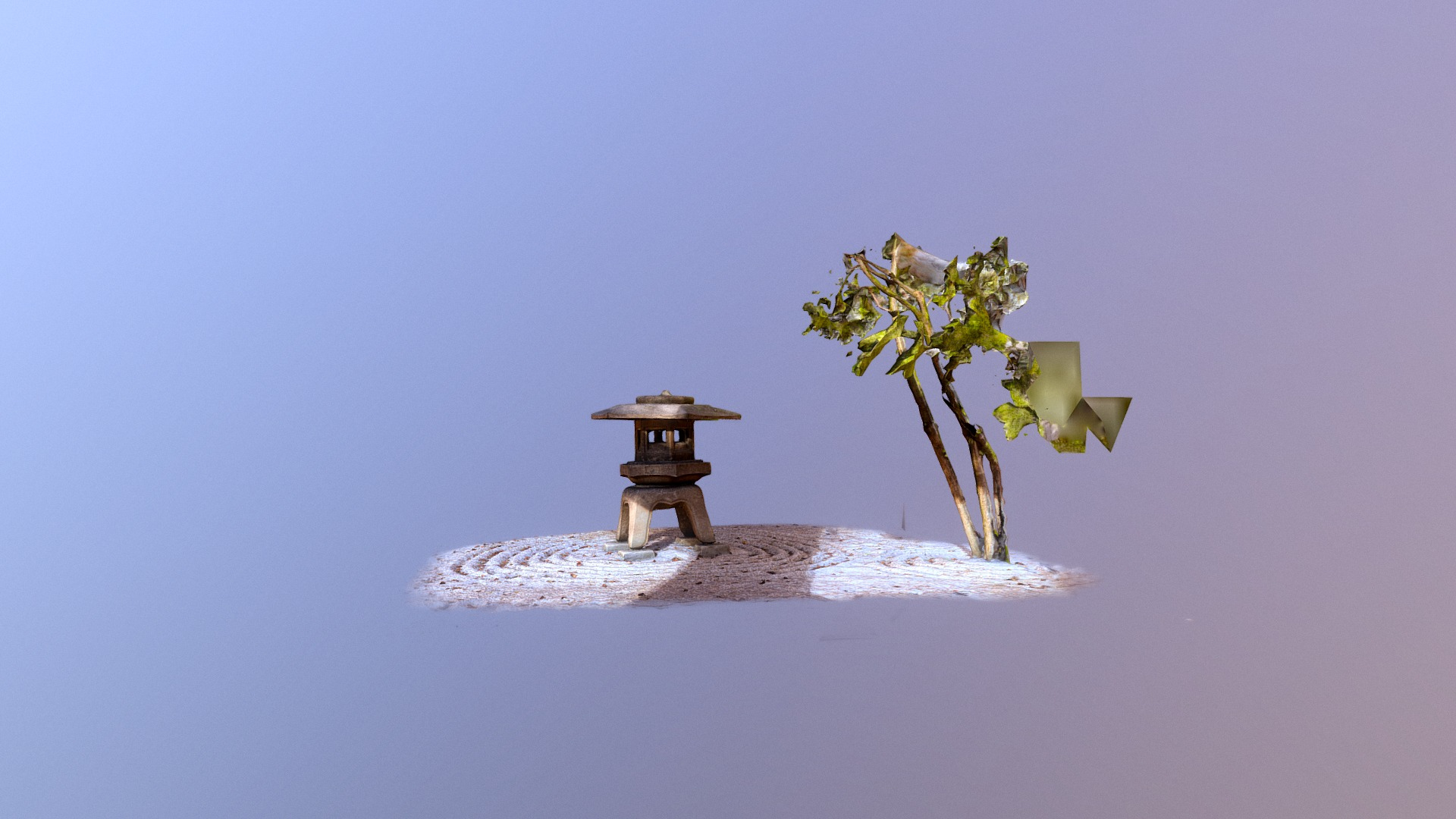 Japanese Zen Garden 3D Model