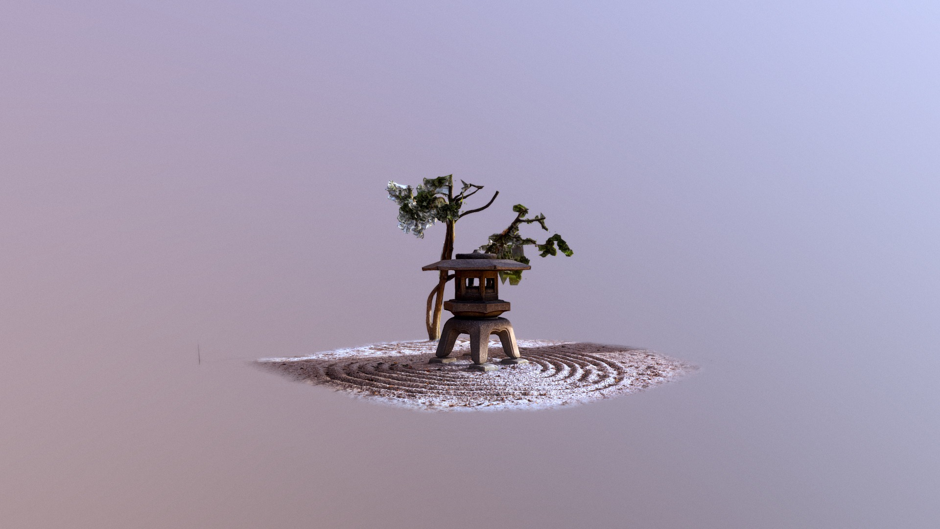 Japanese Zen Garden 3D Model