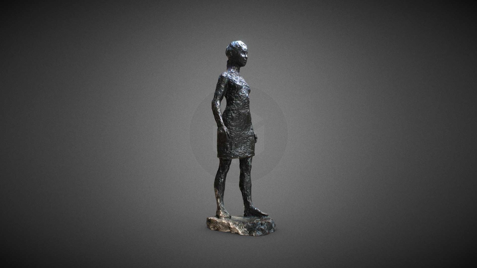Jeune Fille en Ville Leopold Kretz 1992 3D Model