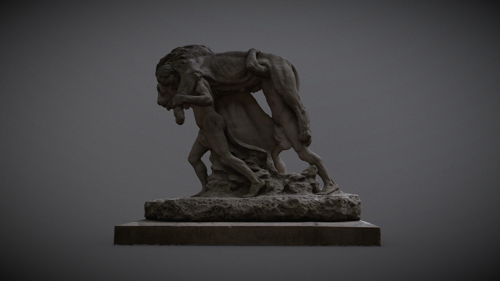 La Mort Du Lion Edmond Desca 1929 3D Model