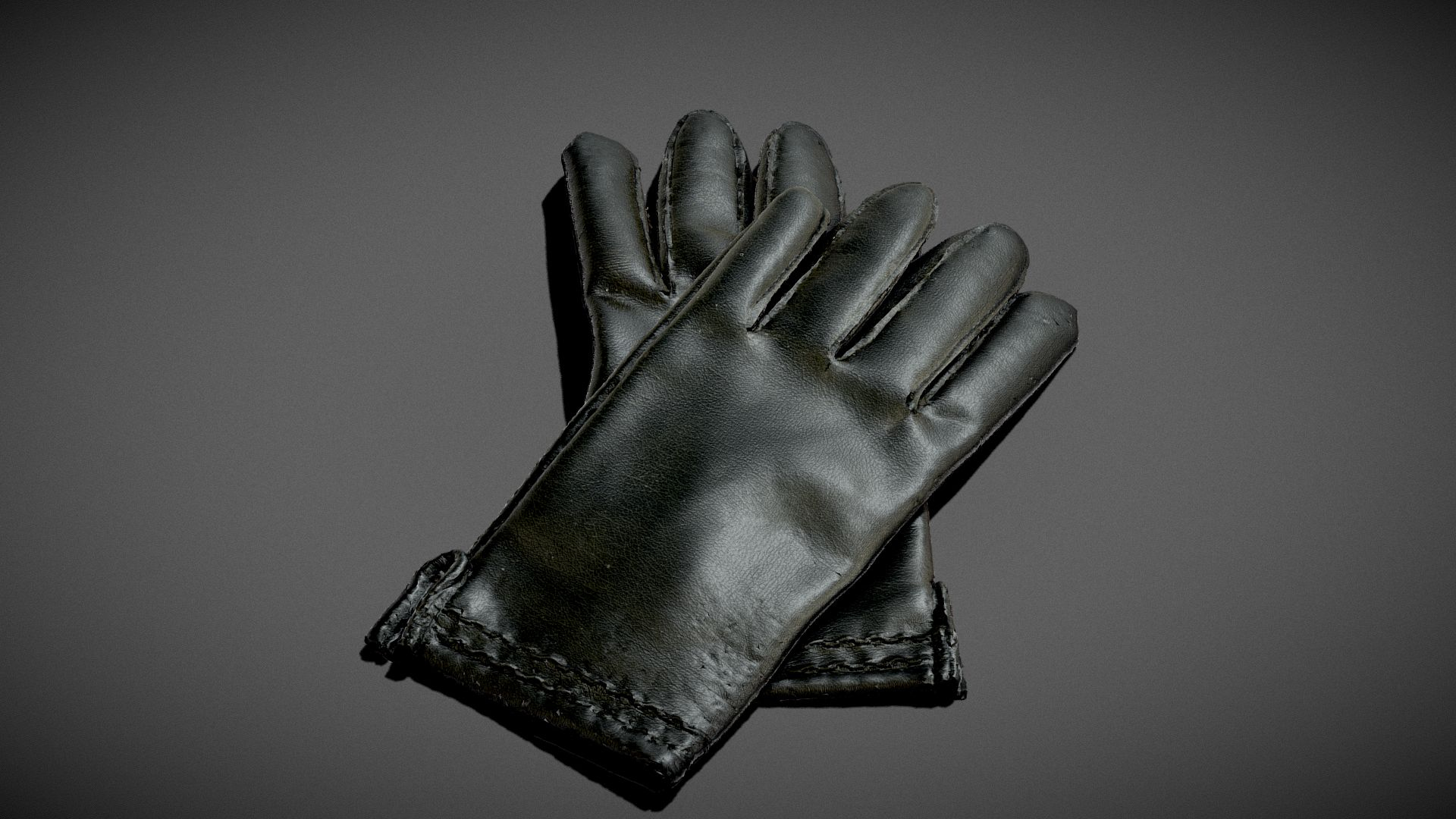 Leather Gloves 3D Model